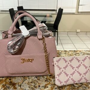 Juicy Couture Blush Satchel and Pouch Set